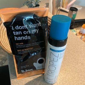 St.Tropez self tanner with tanning Mit included!